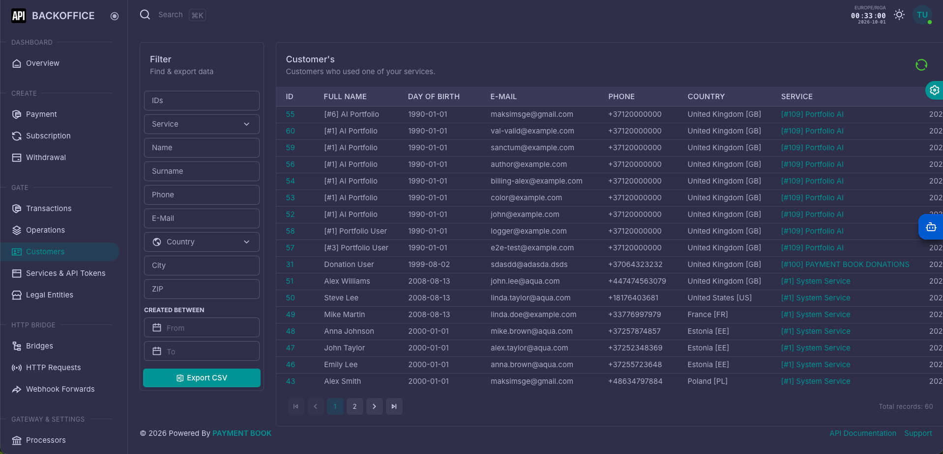 Merchant Backoffice - Dark Theme 2