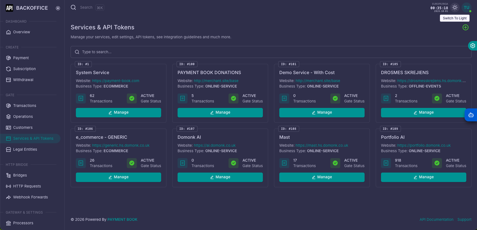 Merchant Backoffice - Dark Theme 4