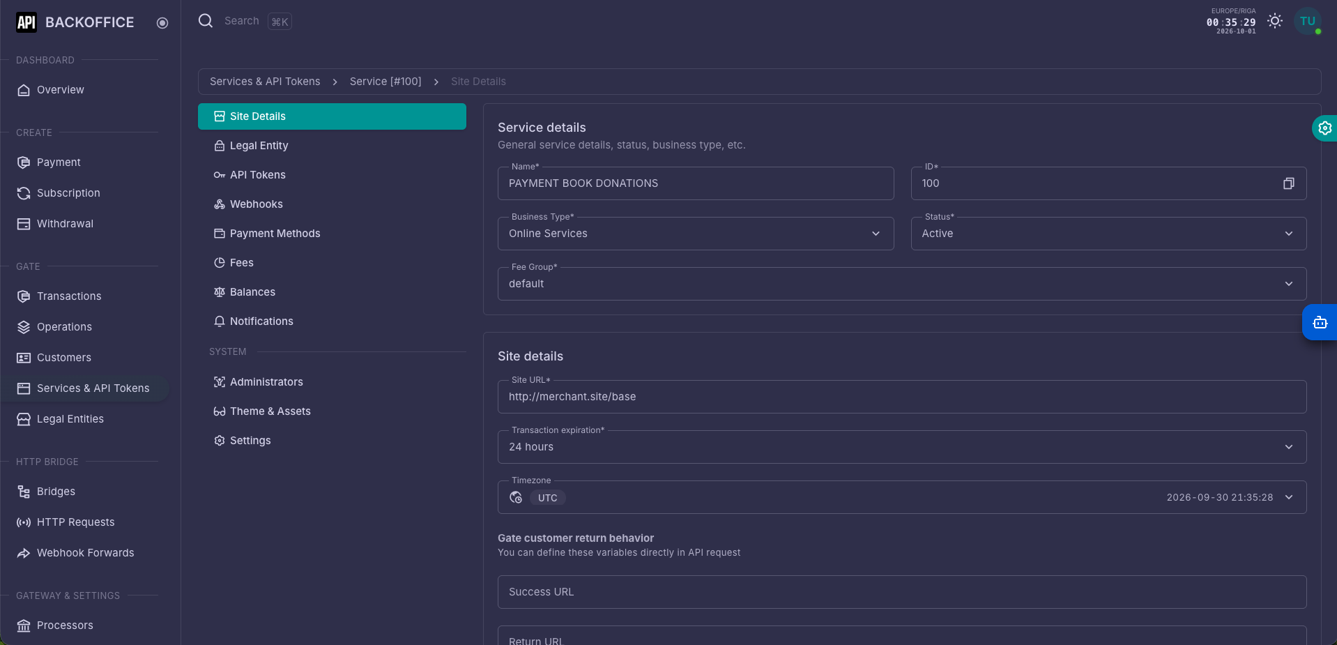 Merchant Backoffice - Dark Theme 5