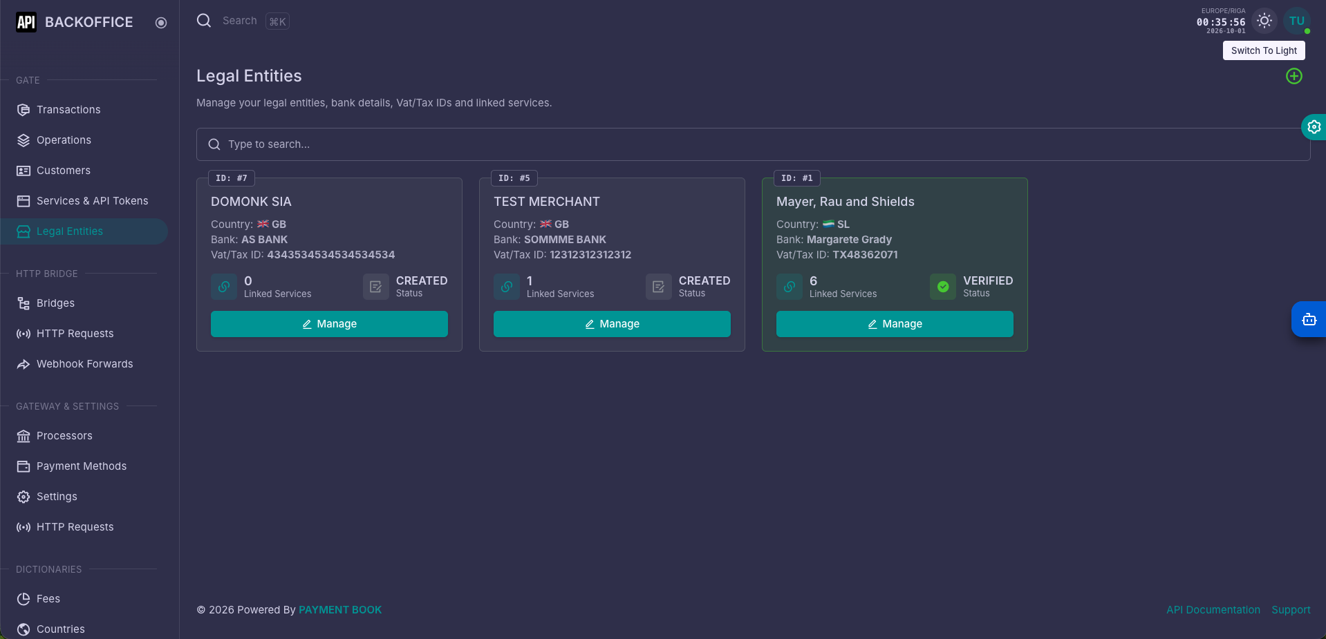 Merchant Backoffice - Dark Theme 6