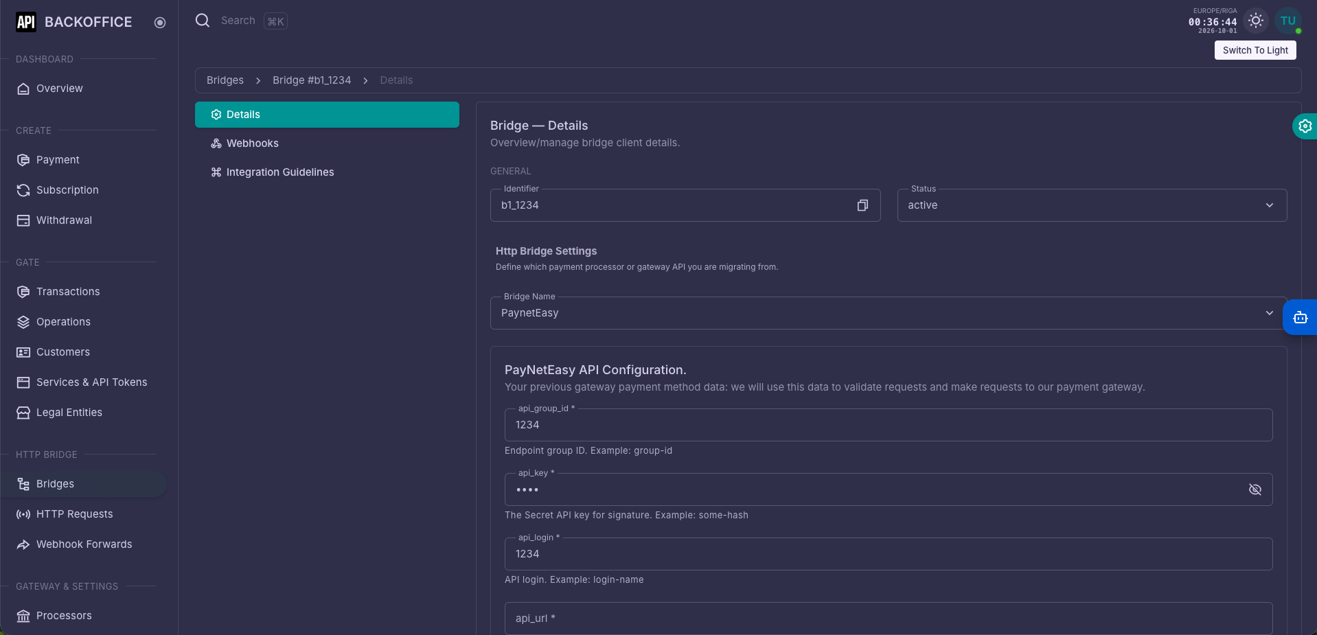 Merchant Backoffice - Dark Theme 7