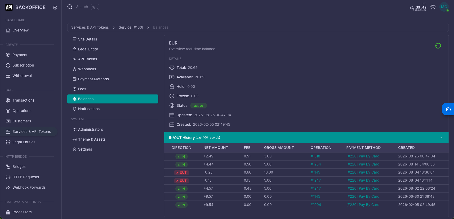 Merchant Backoffice - Dark Theme 9