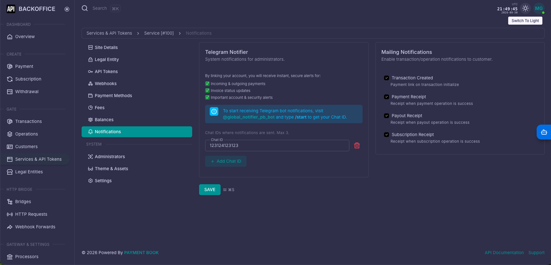 Merchant Backoffice - Dark Theme 10