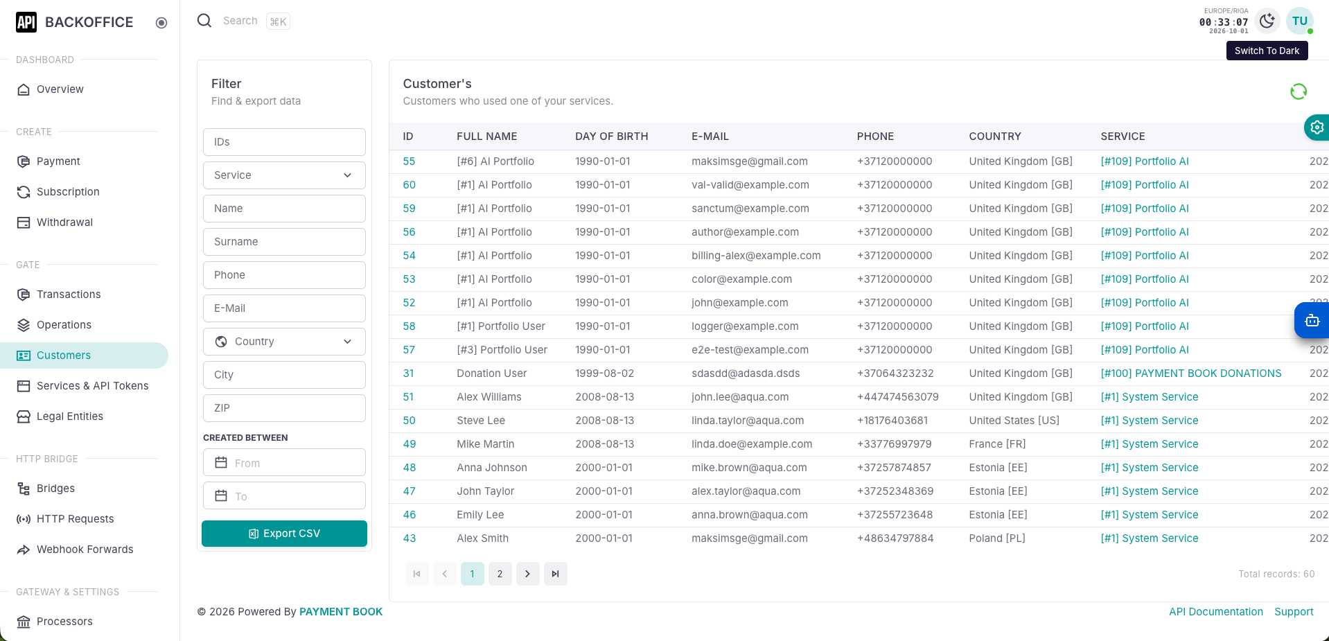 Merchant Backoffice - Light Theme 2