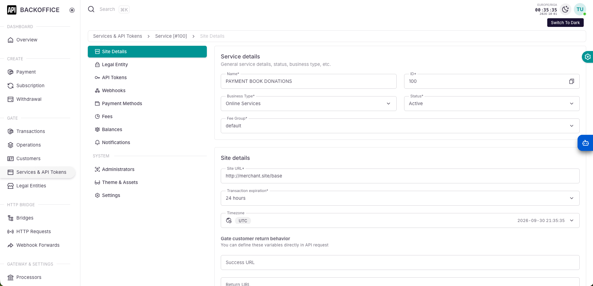 Merchant Backoffice - Light Theme 5