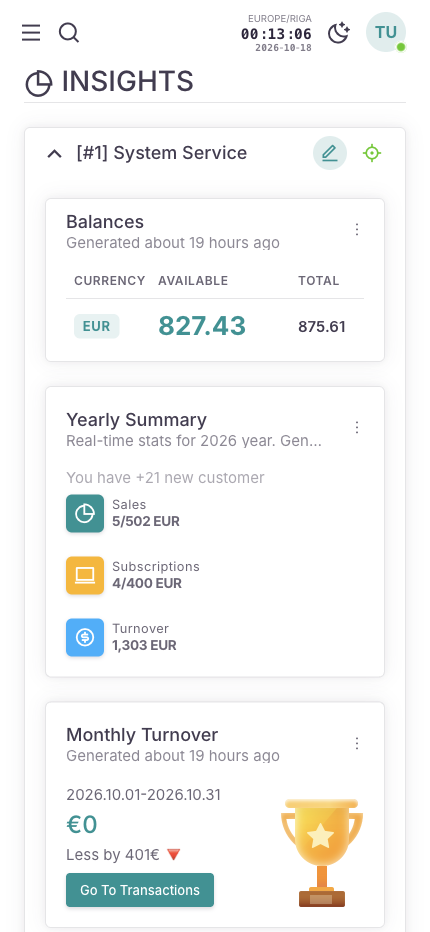 Merchant Backoffice - Mobile Light Theme 1