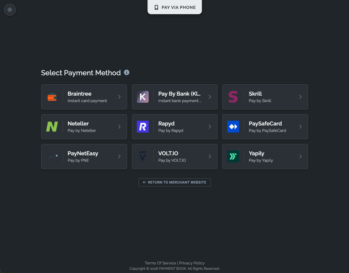 Payment Page - Dark Theme 1